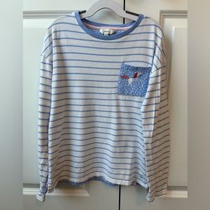 Joules Bliss Drop Shoulder Hotchpotch Top Spot Horse (Size 9-10)